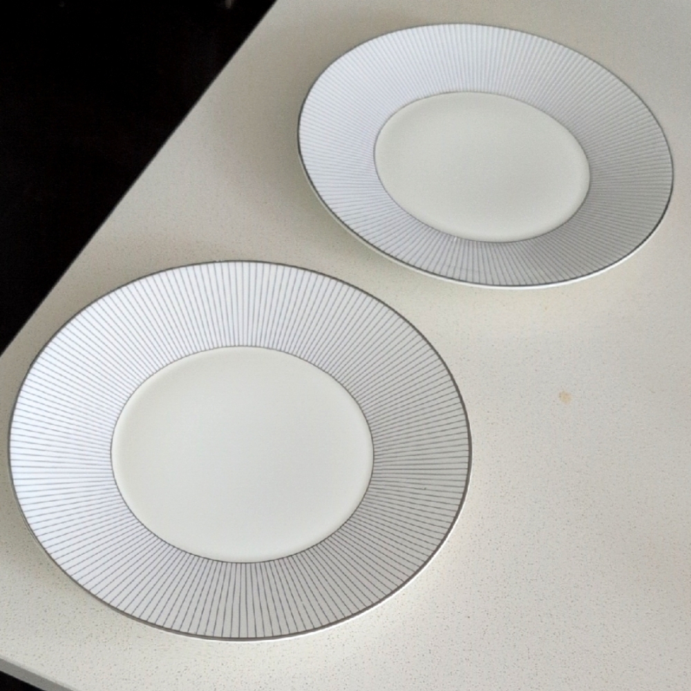 EUC Wedgwood Jasper Conran Plates (Set Of 2)